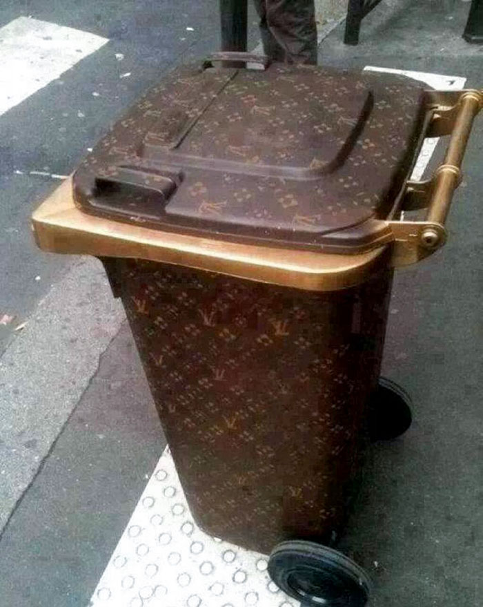 These Garbage Cans In The City Are Decorated In Loui Vuitton