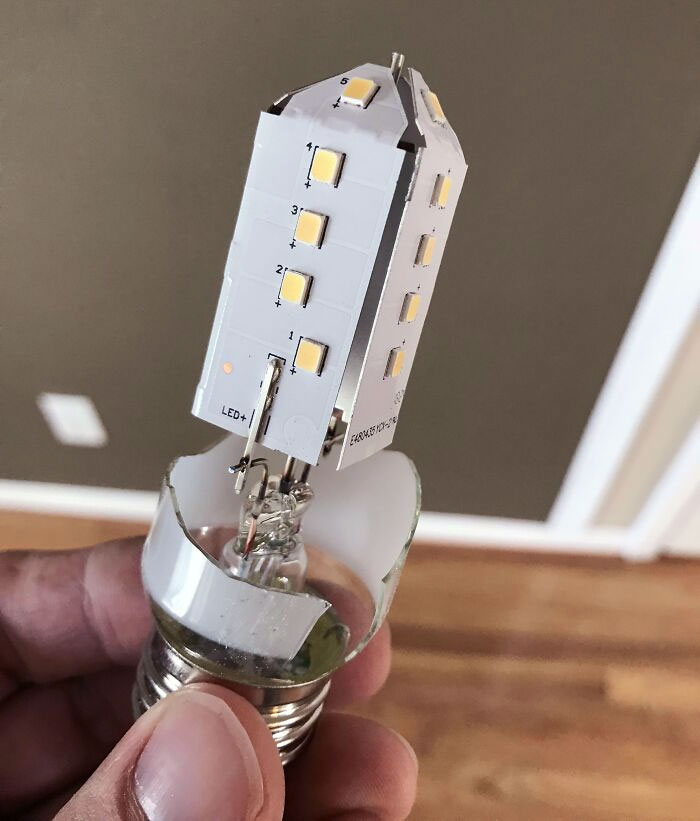 The Insides Of A LED Light Bulb