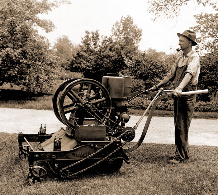 The First Lawn Mower, 1916