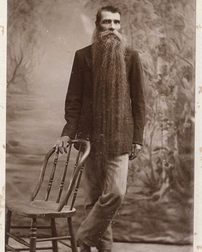 Portrait Of An Unknown Chap With Long Beard. Taken In The 1890s!