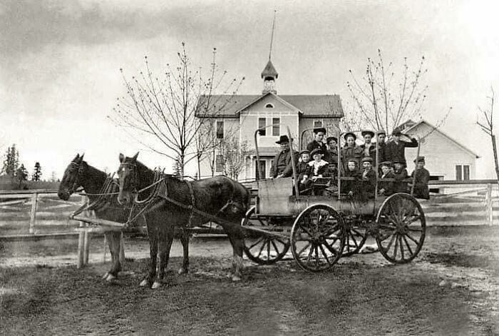 Taking The Neighborhood Kids To School, 1904