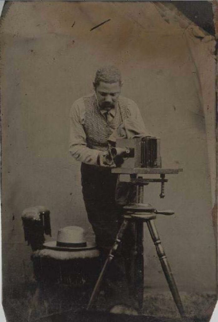 Photographer With His Camera, 1865