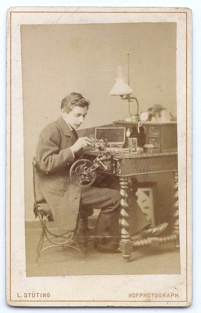 Young Clock Maker At His Desk, 1860s