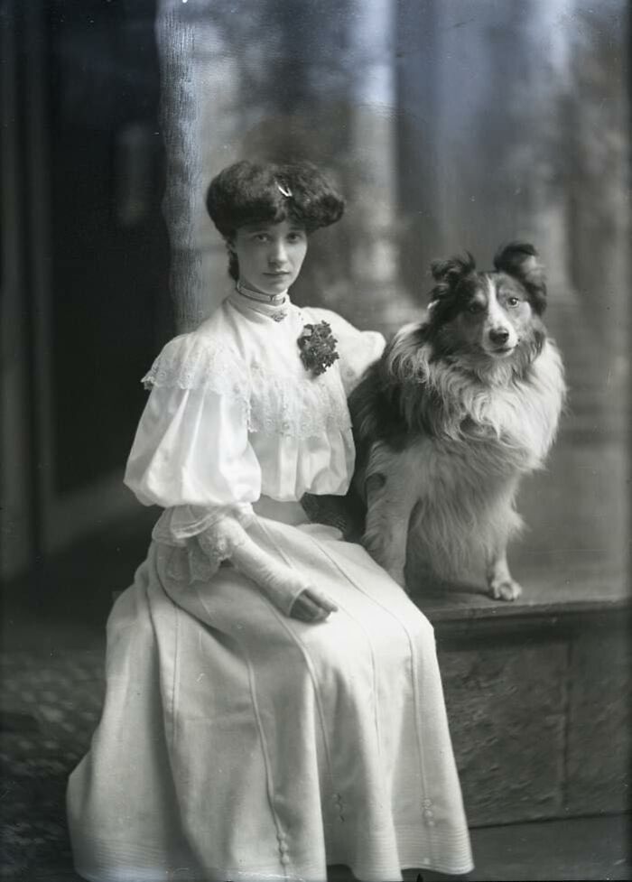 Edwardian Woman With Her Friend, 1905