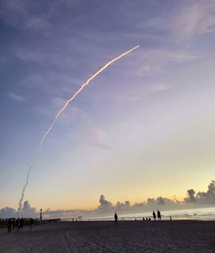 Vacationing In Cocoa Beach, FL. Got To See A Rocket Launch