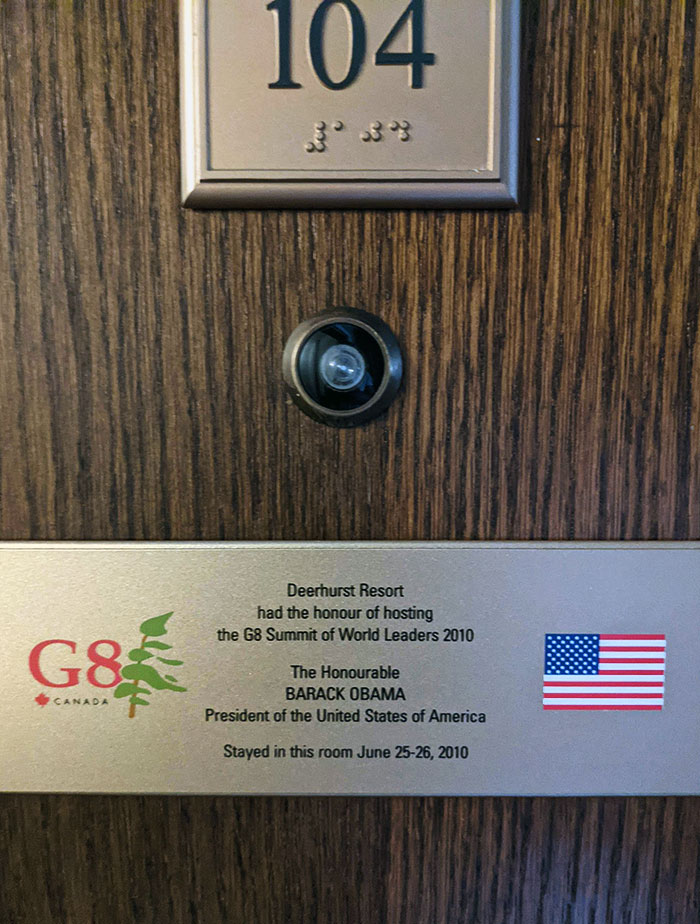 I Recently Visited Muskoka, Ontario. Stayed In The Same Room As Barack Obama During The G8 Summit