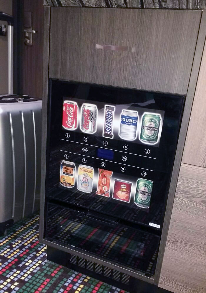 My Hotel Room In Amsterdam Has A Mini Vending Machine Instead Of A Minibar