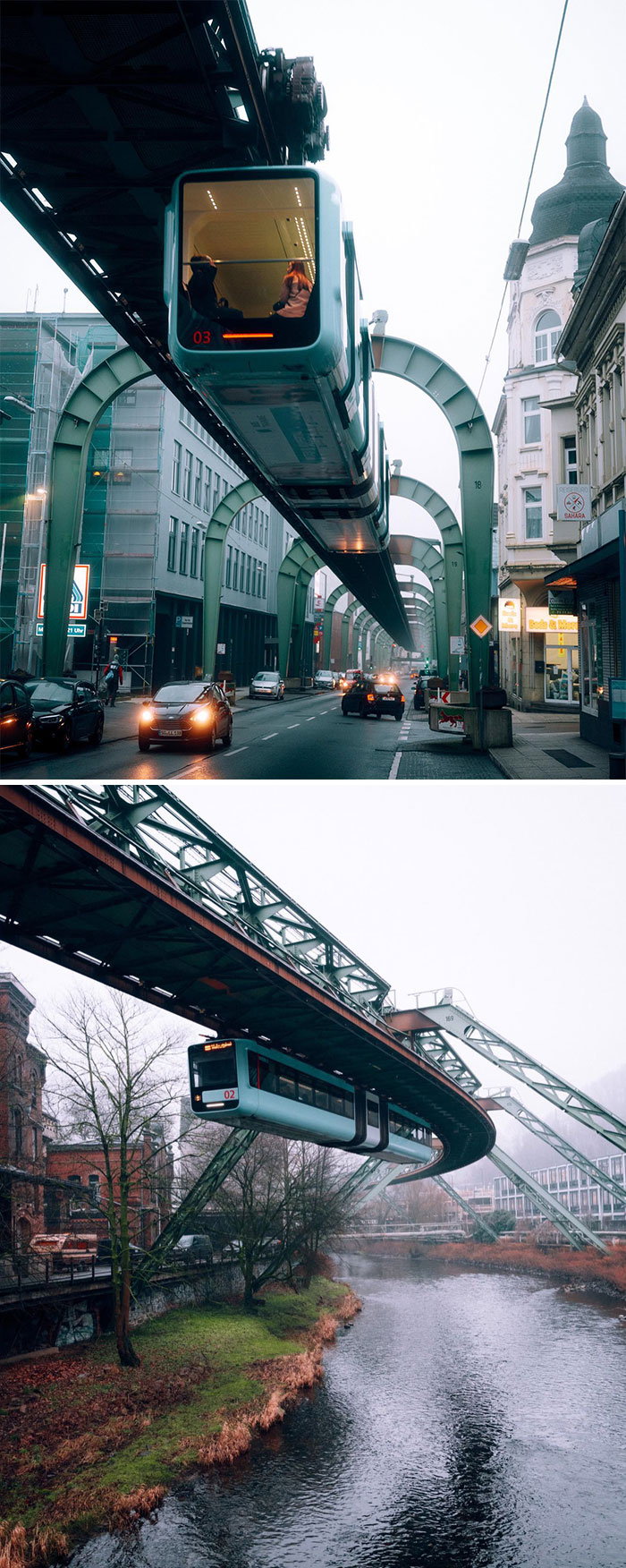 Wuppertal's Suspension Railway (Monorail), Germany