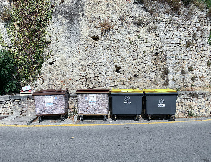 In A French Village I Am Staying In, They Have Camouflaged The Rubbish Bins To Have A Less Visual Impact On The Village