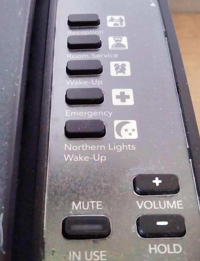 My Hotel Phone In Iceland Has A Special Button That Will Wake You Up If There Are Northern Lights In The Sky
