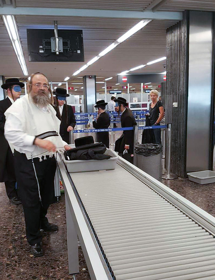 Certain Hasidic Jewish Sects Travel With Blindfolds To Prevent Young Men From Seeing Immodestly Clad Women