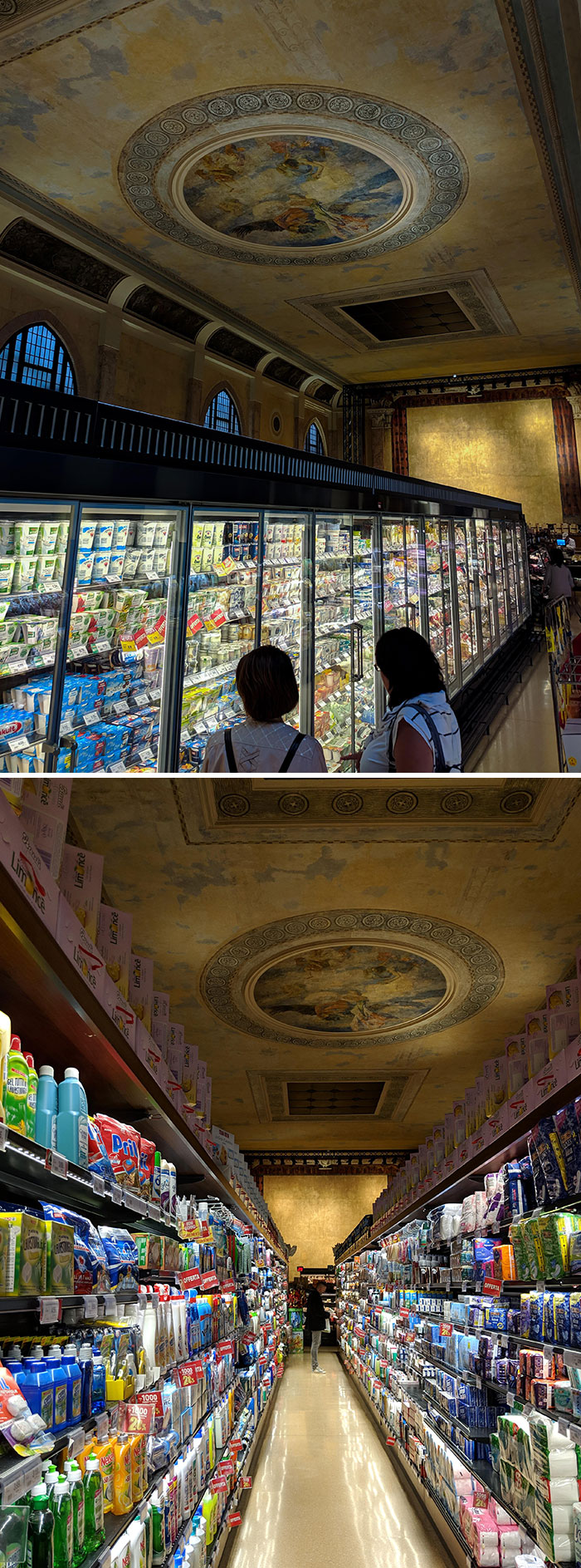 This Supermarket In An Old Theatre In Venice, Italy