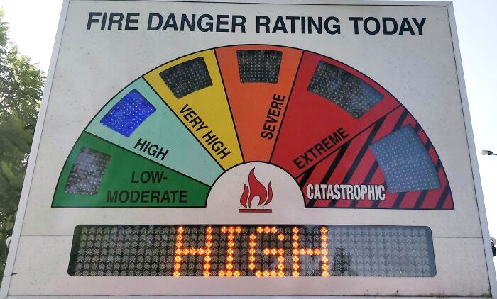 In Australia, High Is The Second Lowest Fire Danger Rating