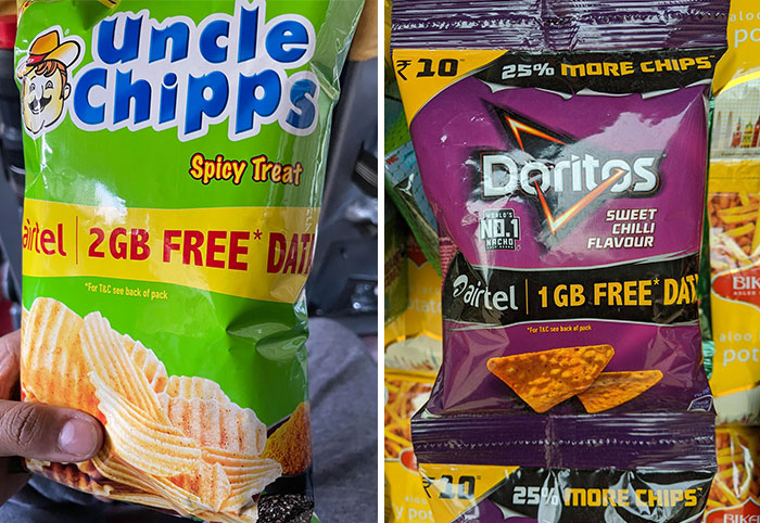 Chip Bags In India Come With Free Mobile Data