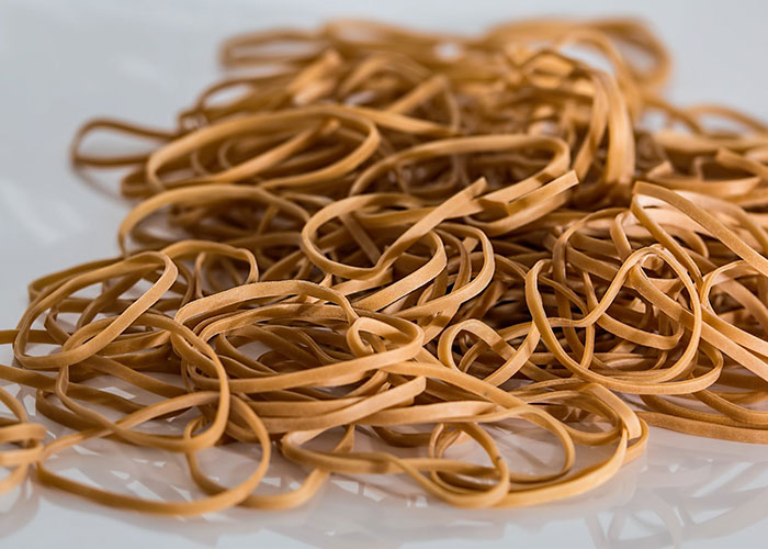 Photo of brown rubber bands