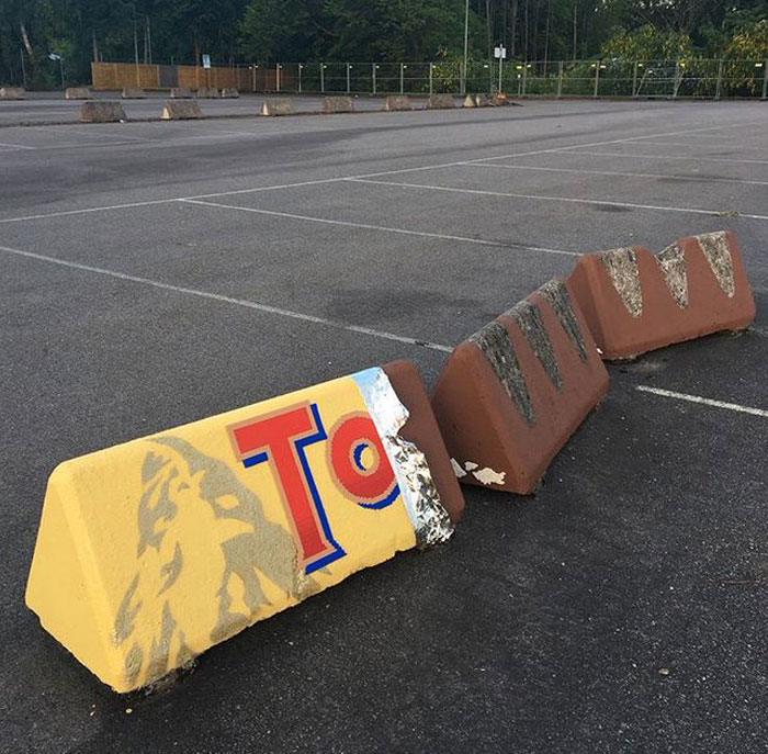 Concrete Barriers Turned Into A Toblerone