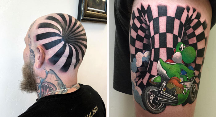 90 Best Optical Illusion Tattoos That Play Tricks On Your Eyesight