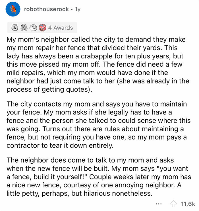 Revenge On A Rude Neighbor