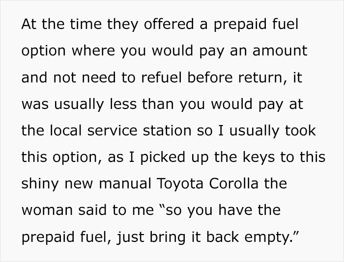 "Return The Car Empty. Done": Guy Maliciously Complies With Car Rental’s Rules