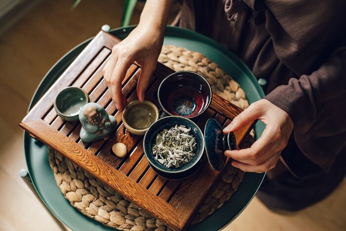 Person Doing A Tea Ritual 