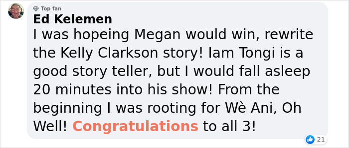 ‘Well-Deserved’: ‘American Idol’ Season 21 Winner Revealed After Star-Studded Three-Hour Finale ‘Well-Deserved’: ‘American Idol’ Season 21 Winner Revealed After Star-Studded Three-Hour Finale