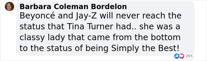Tina Turner Fans Are Mad About Beyoncé and Jay-Z Making ‘Mockery’ Of Late Singer’s Abuse Tina Turner Fans Are Mad About Beyoncé and Jay-Z Making ‘Mockery’ Of Late Singer’s Abuse