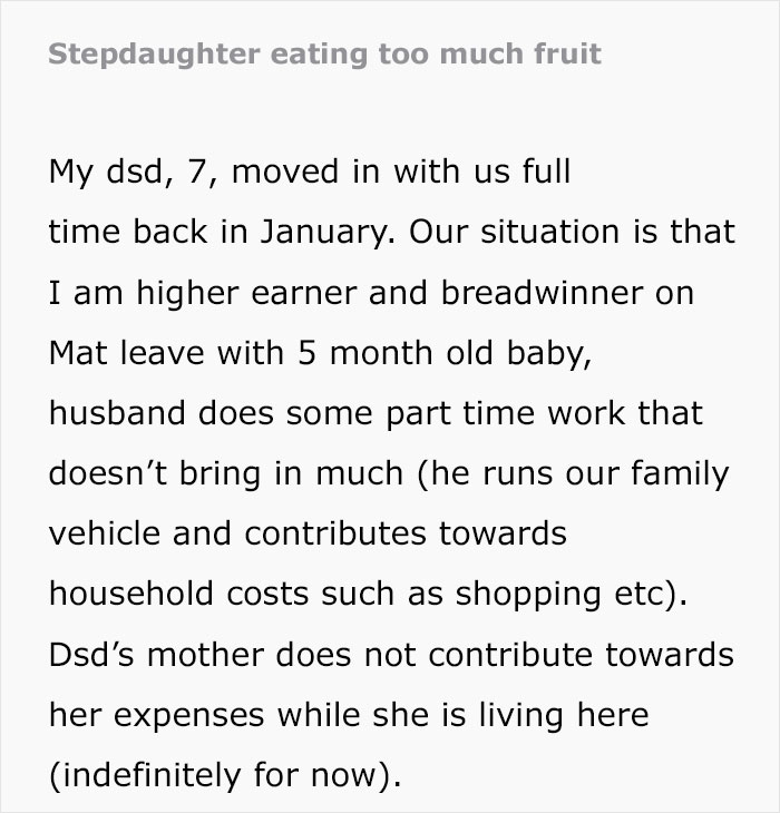 Mom Calls Stepdaughter 'Greedy' For Eating Too Much Fruit, And The Internet Has Thoughts
