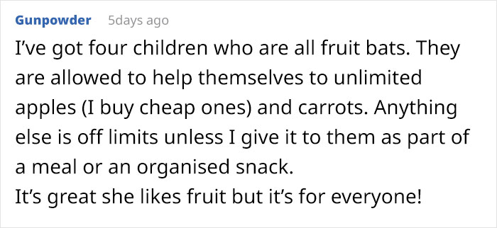 Mom Calls Stepdaughter 'Greedy' For Eating Too Much Fruit, And The Internet Has Thoughts Mom Calls Stepdaughter 'Greedy' For Eating Too Much Fruit, And The Internet Has Thoughts