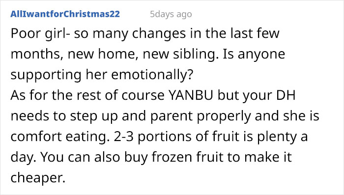 Mom Calls Stepdaughter 'Greedy' For Eating Too Much Fruit, And The Internet Has Thoughts Mom Calls Stepdaughter 'Greedy' For Eating Too Much Fruit, And The Internet Has Thoughts