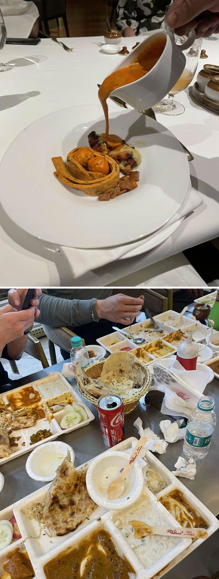 Went To A Fancy Restaurant In India, Bill Was ~40,000 Rupees. Next Day Went To Regular Restaurant, Bill Was ~1000 Rupees And It Was 100 Times Better