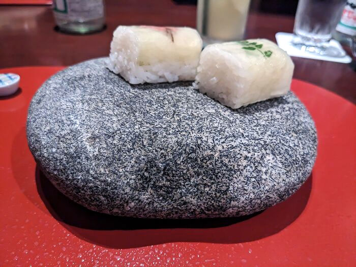 Vegan Sushi On A Rock