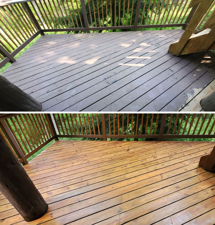 There's A Beautiful Deck Hiding Beneath This Ugly, Old Stain