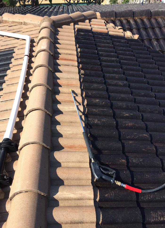 First Time The Roof Has Been Cleaned In Years. Maybe Decades