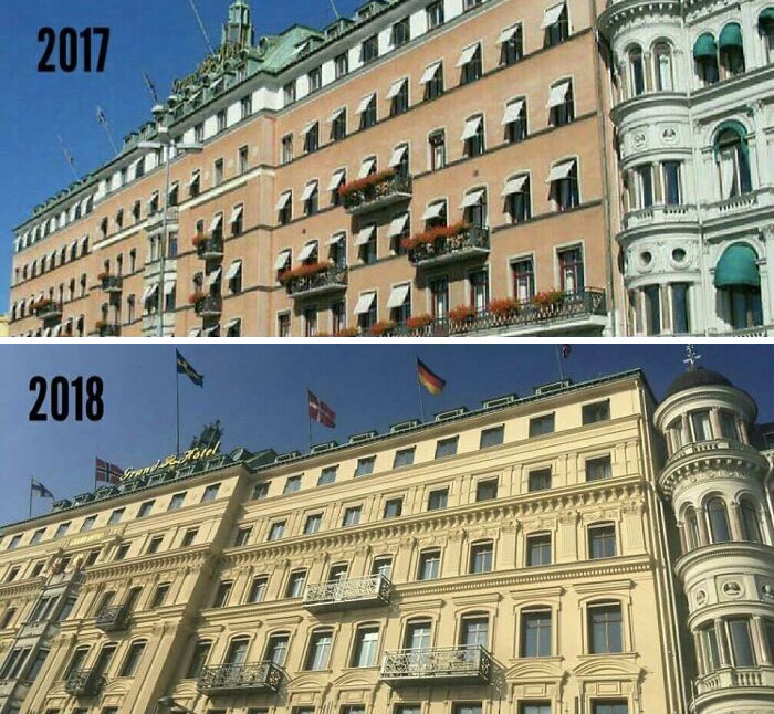 Grand Hotel, Stockholm. Built In 1872, Original Facade Removed During The Mid 20th Century Before Being Restored In 2018!