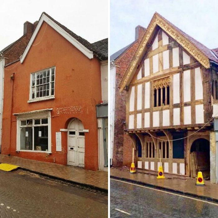 14th Century Building, Droitwich, UK. Built In 1320, Covered And Further Covered In The 18th, 19th And 20th Centuries. Restored And Saved In 2017