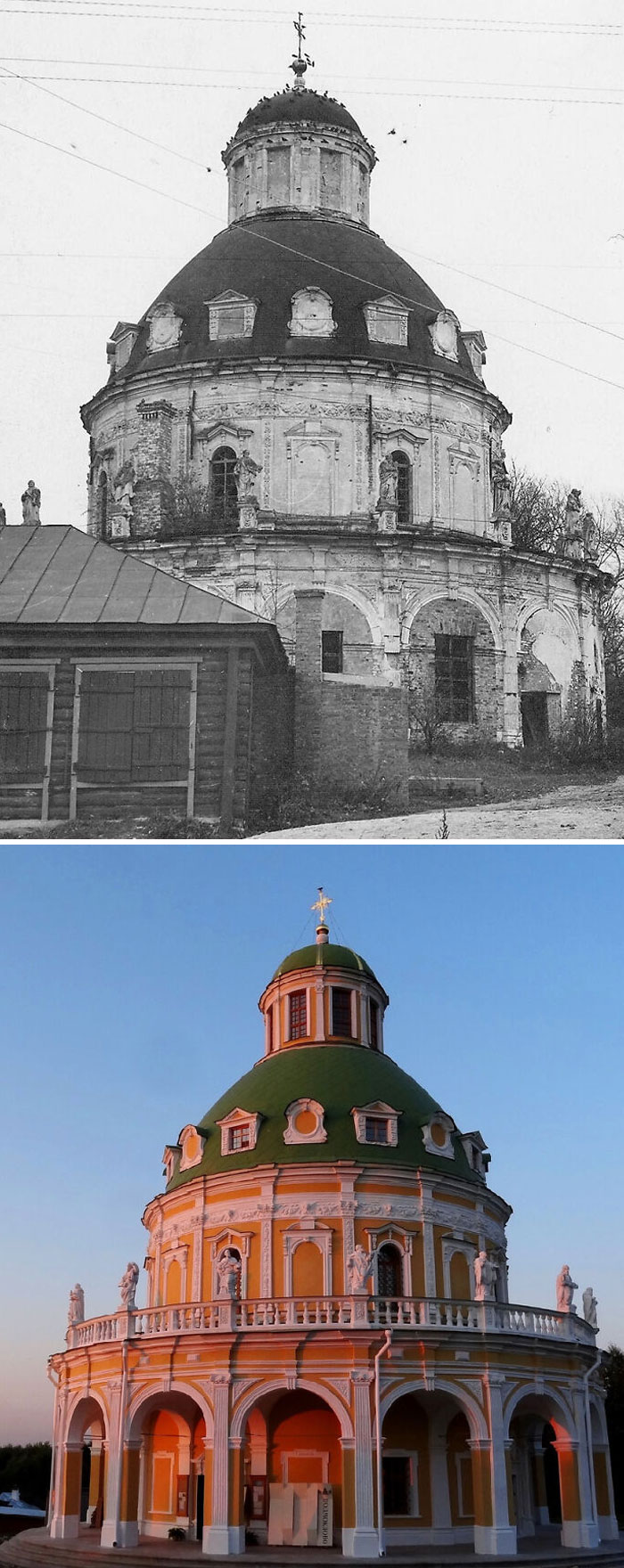 Restoration Of A Church In Podmoklovo, Russia