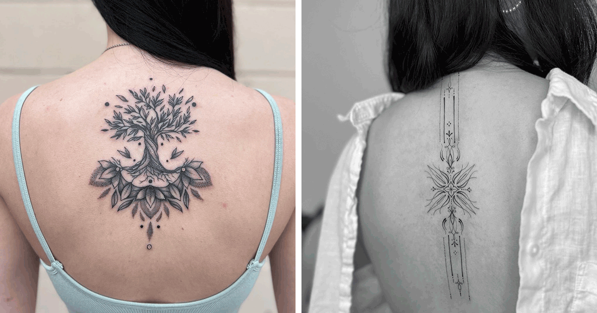 Urs flacără minciună ornamental back tattoo Luciu Biroul A invita