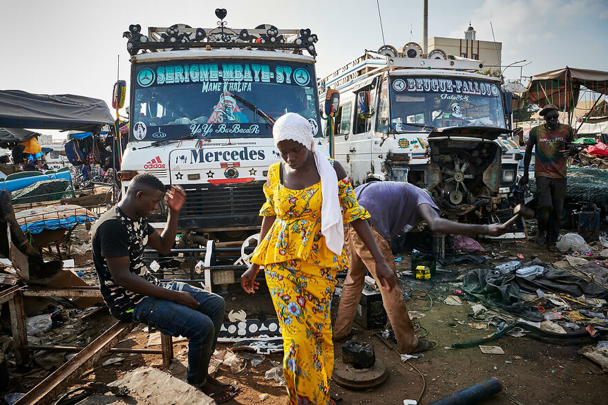 "Buses Being Refurbished For A Pilgrimage"