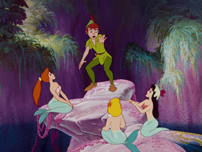 Peter Pan with mermaids