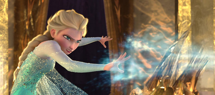 Elsa casting spell from Frozen