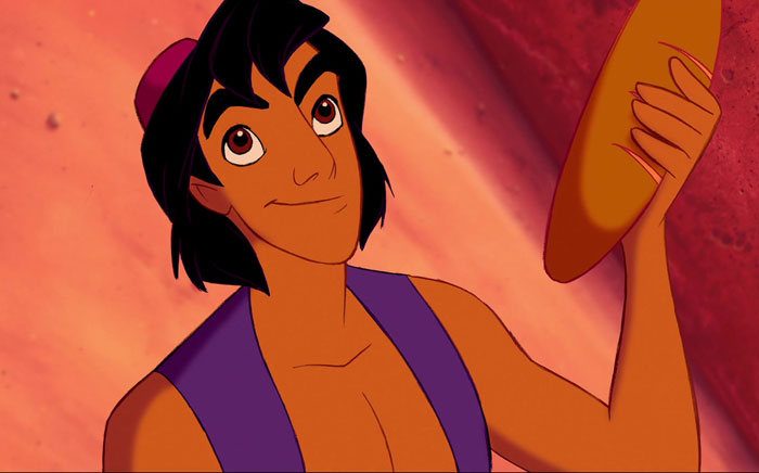 Aladdin holding bread