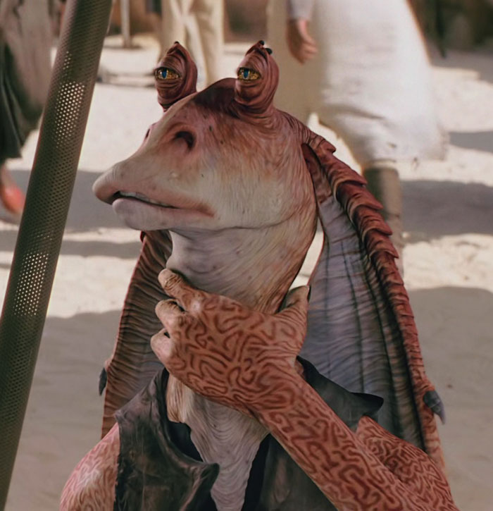 Jar Jar looking from Star Wars