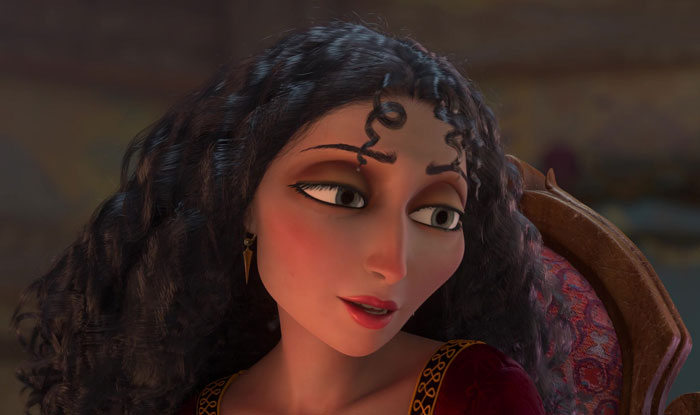 Mother Gothel looking from Tangled