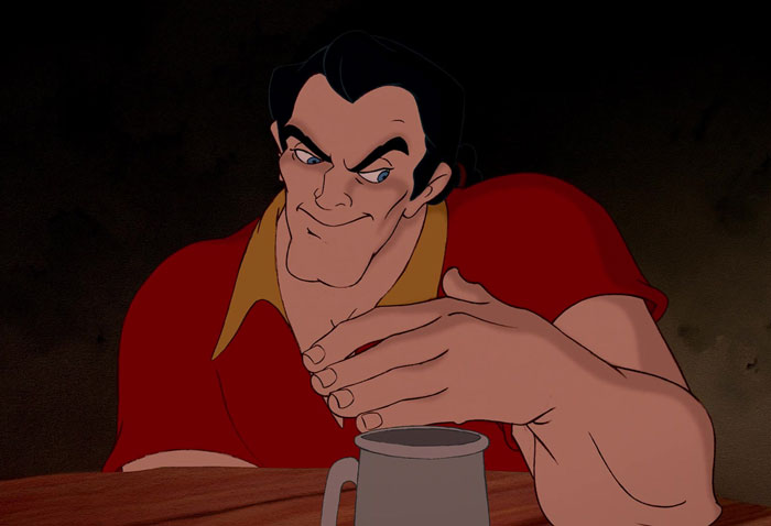 Gaston looking from Beauty and the Beast