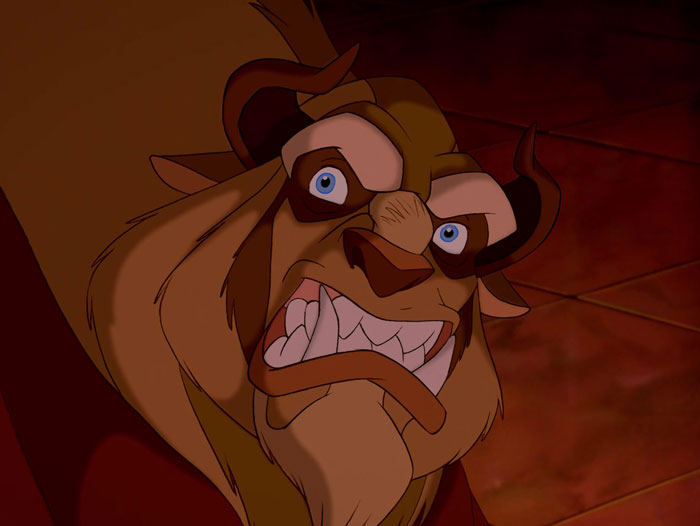 Angry beast from Beauty and the Beast