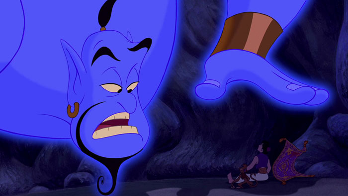 Genie and Aladdin talking