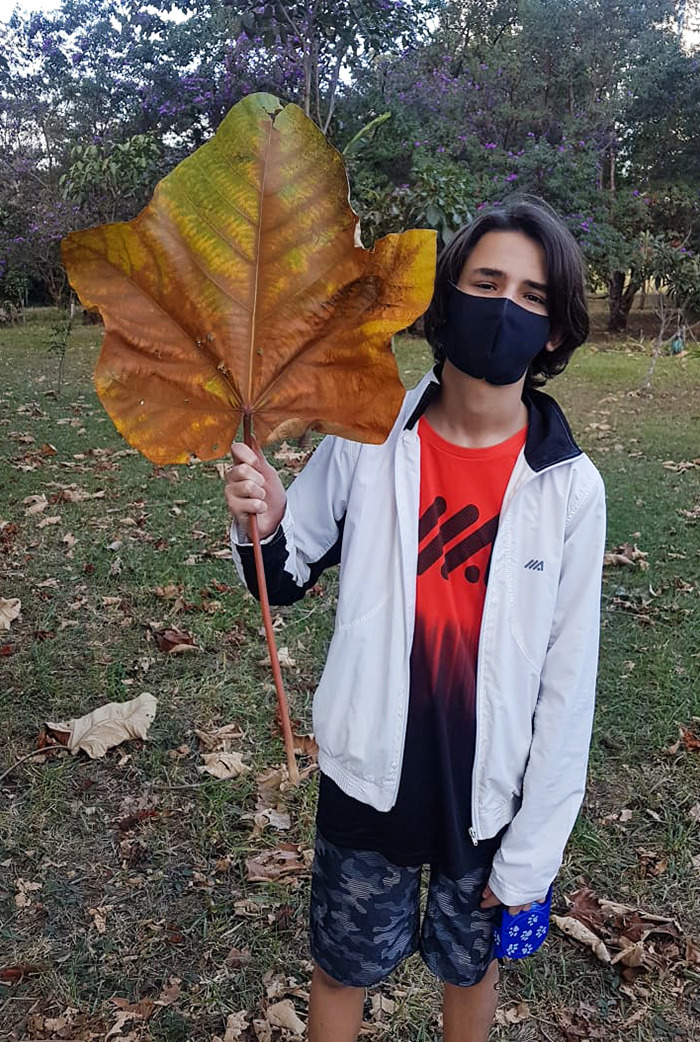 The Size Of This Leaf That I Found In The Park. Me For Size Comparison