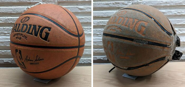 Spalding Neverflat Basketballs After Five Years Of Use Strictly Indoor vs. Outdoor
