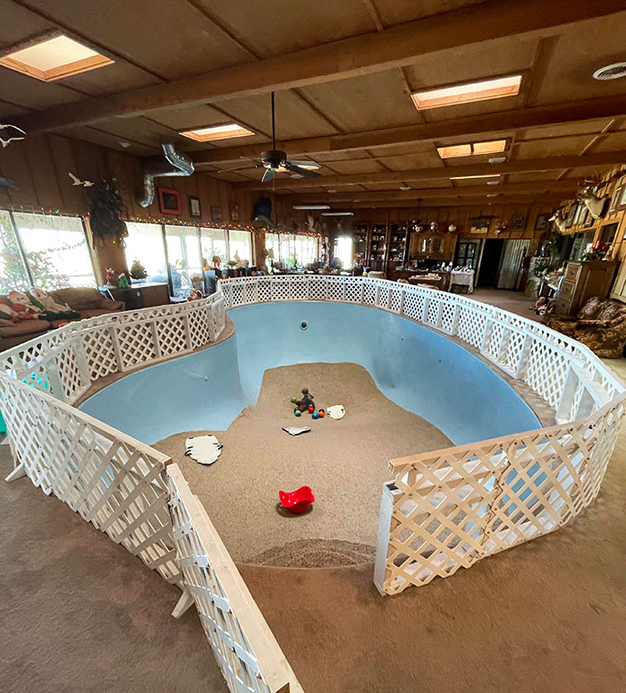 A Carpeted Indoor Pool For The Kids To Play In