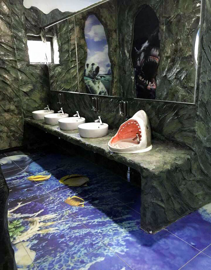 Este genial lavabo para niños